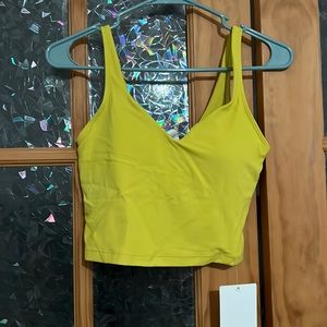 NWT lululemon align tank size 6 in yellow soleil